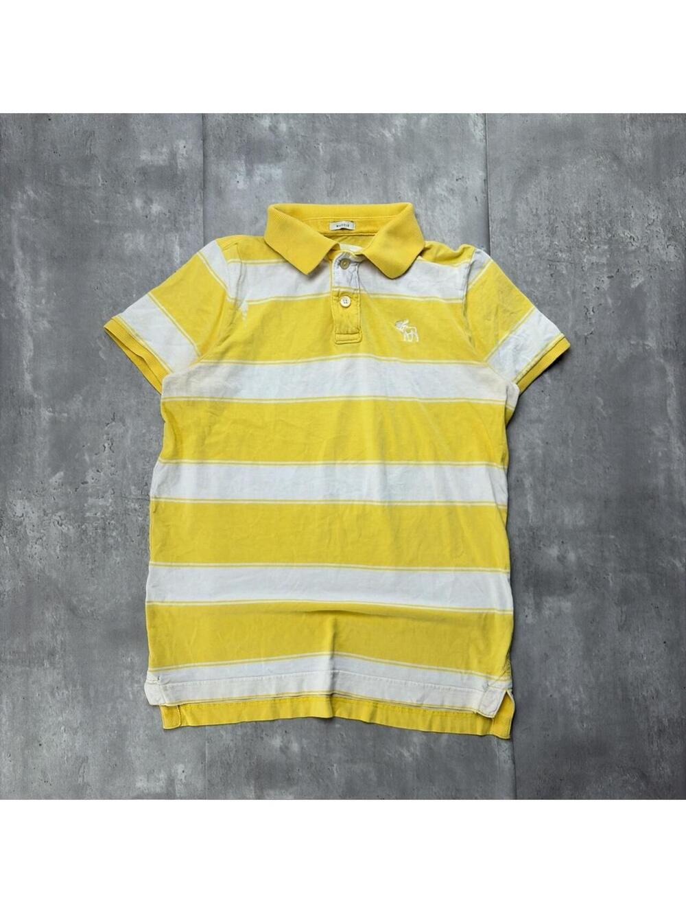 Y2K Abercrombie & Fitch Grunge Striped Skater Polo Shirt